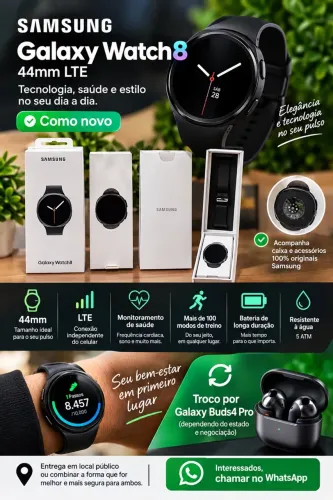 Relógio smart Watch 8 Samsung 44mm LTE