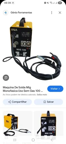 Máquina de solda mig