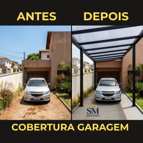 COBERTURA DE POLICARBONATO PARA GARAGEM