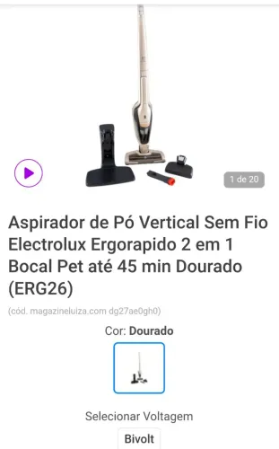 Aspirador Eletrolux pet usado 2x