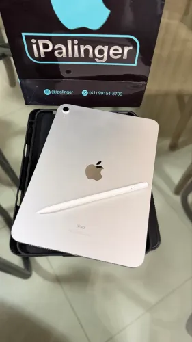 iPad 10th 256gb Silver - Impecável com Caneta e Case