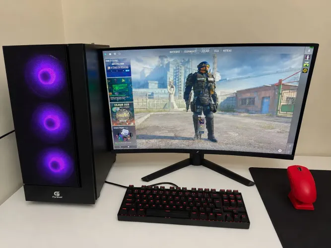 PC Gamer Ryzen 5 3600 + GTX 1650 + Monitor Curvo 27" 300Hz l Kit Completo