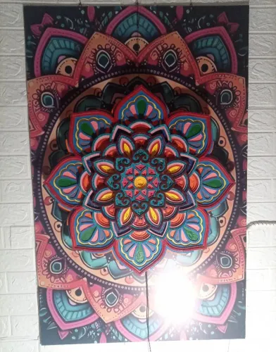 Mandala Luminária MDF Pintada a Mão Única Peça BH/MG 
