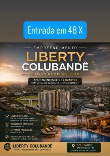 LIBERTY - APTº 2 QTS/VARANDA + LAZER + ENTRADA EM 48 X