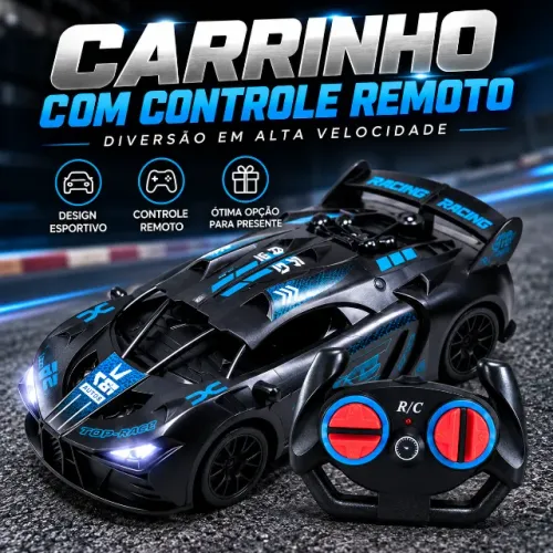 Carrinho de Controle Remoto Esportivo RC - Novo