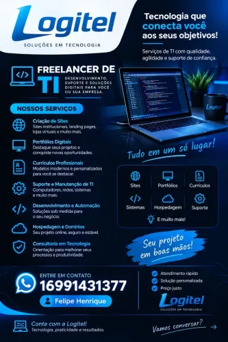SERVIÇOS DE TI | Sites, Currículos, Portfólios e Suporte