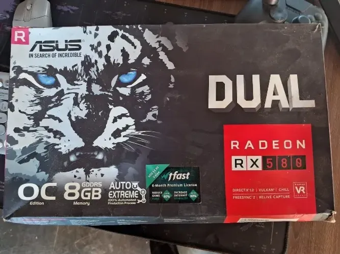 Placa de Vídeo Asus RX 580 ORIGINAL OverClock Edition Dual AMD Radeon 8GB GDDR5
