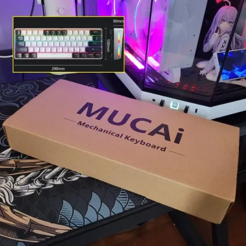 Teclado Gamer Mucai MK61 - Novo, Nunca Usado, na Caixa! Switch Red, RGB e Compacto 60%