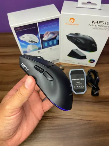 Mouse Gamer Sem Fio H'Maston MS15 Modo Duplo
