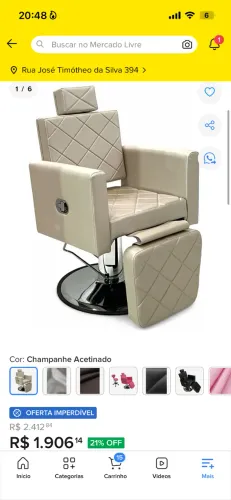 Cadeira de maquiagem / cílios / sobrancelha/ salao 