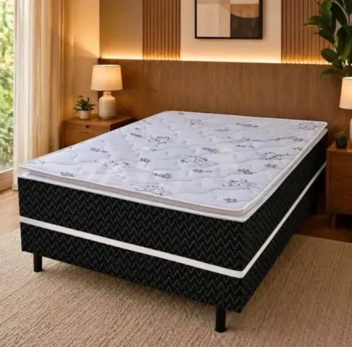 Cama box casal 138 (entrega grátis e imediata)