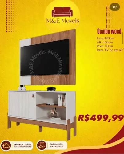 Painel e rack completo novo com entrega grátis 