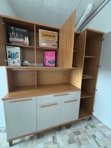 Armário de Cozinha Compacta 220 8 Portas 100% MDF