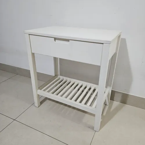 MESA DE CABECEIRA 1 GAVETA/1 PRATELEIRA TINTO - Tok Stok