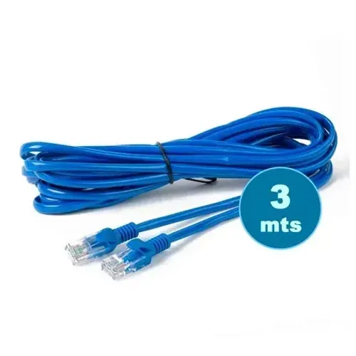 CABO FIO INTERNET REDE 3 METROS C/CONECTOR NAS PONTAS RJ45.