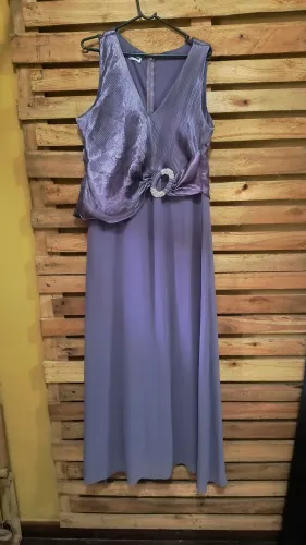 Vestido Longo de Festa Lilas