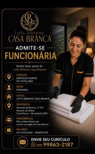 VAGA ABERTA - SERVIÇOS GERAIS DE HOTELARIA