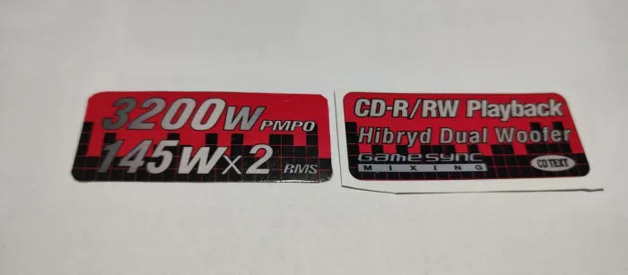Adesivo aparelho de som Mini Micro system sony mhc rg70 RG 90 fh gtx grx lbt gnx gtx gtr