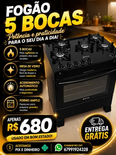 Fogão Mesa de Vidro