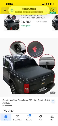 Vendo capota marítima S10 high country 