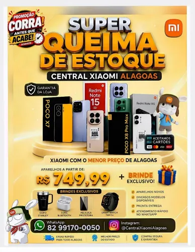 Xiaomi Poco X8 Pro Max, Poco F9 Pro, Xiaomi 17T Pro 5G e Diversos modelos disponíveis 