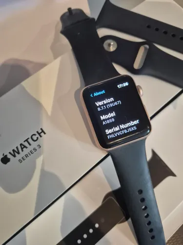 Apple Watch Series 3 42mm Gold - Completo na Caixa + Brindes