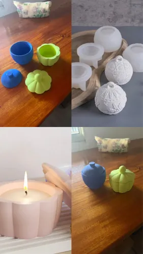 Lote com 4 Molde de silicone para porta joias