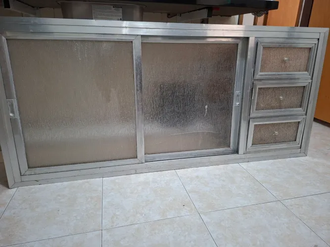 Porta de alumínio bancada de pia com gaveta