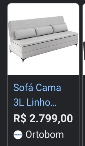 Sofá Cama linha premium da Ortobom