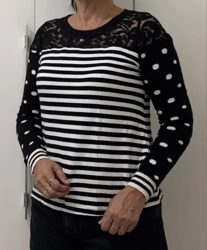 BLUSA DE TRICÔ E MALHA MARIA FILÓ