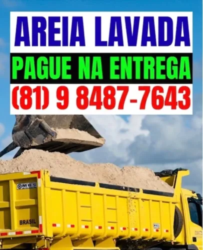 Areia lavada grossa - média - fingir. Pague na entrega 14m