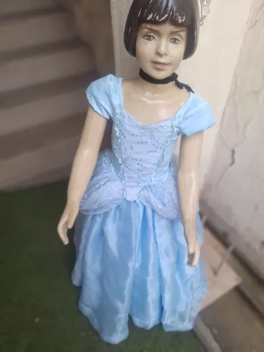 Vestido bela e Cinderela luxo infantil