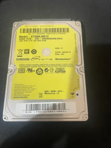 Hdd 500gb Samsung em ótimo estado