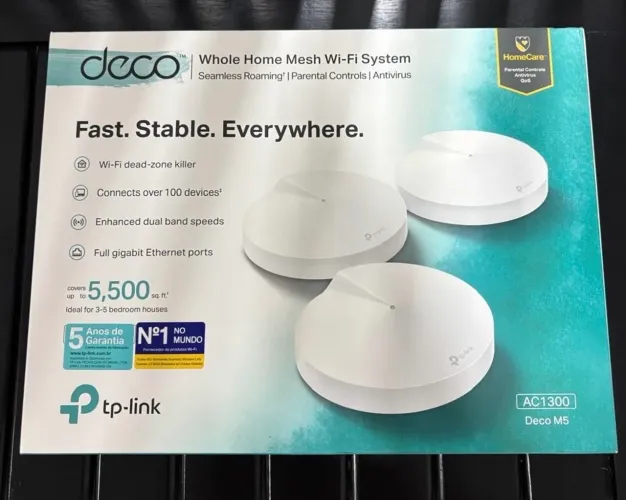  Kit Mesh TP-Link Deco M5 (3 unidades)