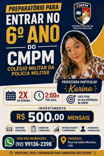 Preparatório para entrar no 6° ano do CMPM