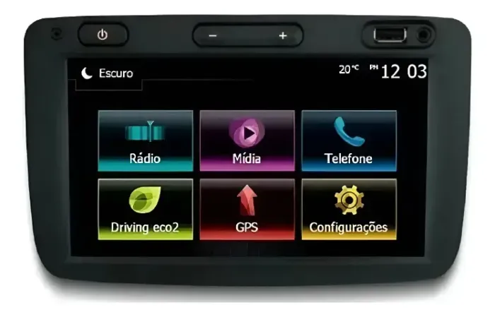 Media nav para Renault, Sandero, Duster 2018 á 2023 + moldura sandero + CANBUS DUSTER 2024