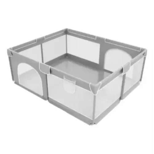 Chiqueirinho infantil Cercado Cinza 180x150cm Antiderrapante
