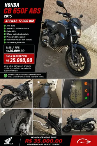 Cb650f apenas 17.000 km