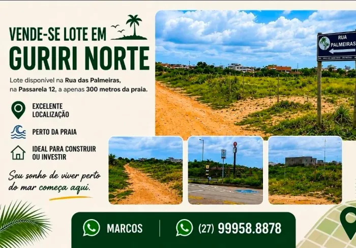 LOTE BARATO NA PRAIA DE GURIRI