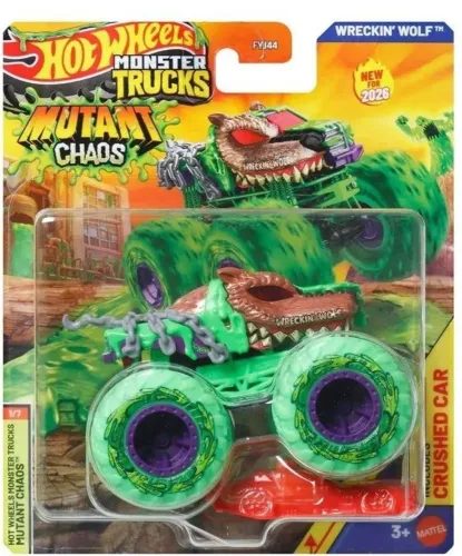 Wreckin Wolf Monster Trucks Novo Hot Wheels -