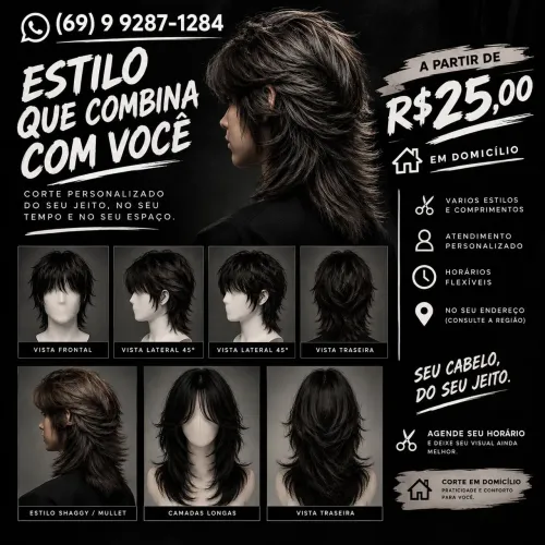 Cortes de cabelo personalizado/alternativo 