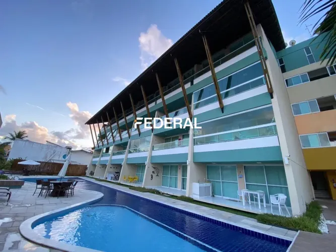 Flat para venda com 2 quartos e 50m² na Praia do Cupe, Porto de Galinhas - PE.