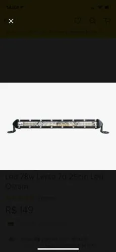 Barra de Led Slim pequena