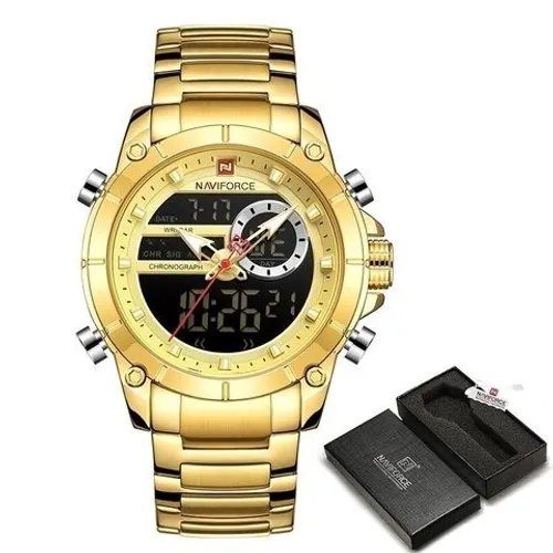 Relógio Luxo Dourado Masculino
