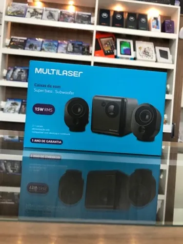 Caixa de Som Multilaser Original 15W USB/P2 | Loja Fisica Curitiba | Até 12x Sem juros