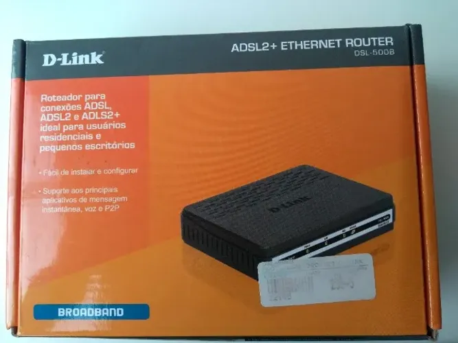 Roteador para conexões ADSL, Marca D-Link modelo DSL-500B Broadband aprovado pela Anatel i