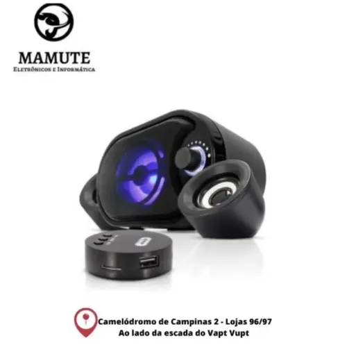 Caixa De Som Pc Notebook Knup Kp-6018 Com Receptor Bluetooth