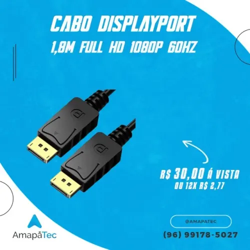 Cabo Displayport 1,8m