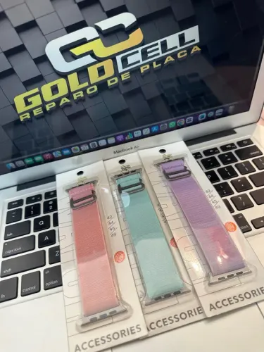 Pulseiras para Smartwatches (Aço Inox, Silicone e tecido)