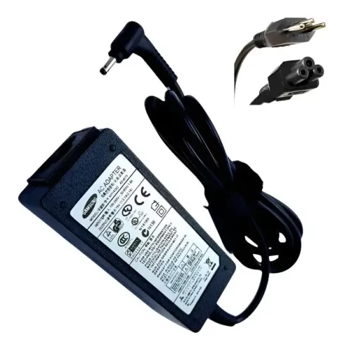 Fonte Carregador Ultrabook Notebook Samsung 19V Ponta Fina Pino Fino